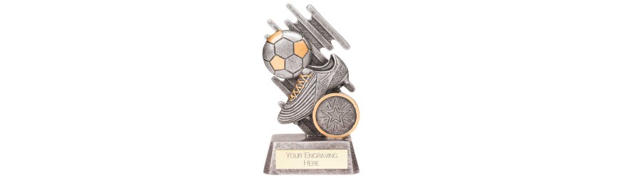 FOCUS FOOTBALL RESIN TROPHY - 11CM - 15CM (AVAILABLE IN 3 SIZES) 